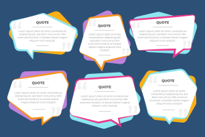 وکتور شش تکه چت باکس رنگی